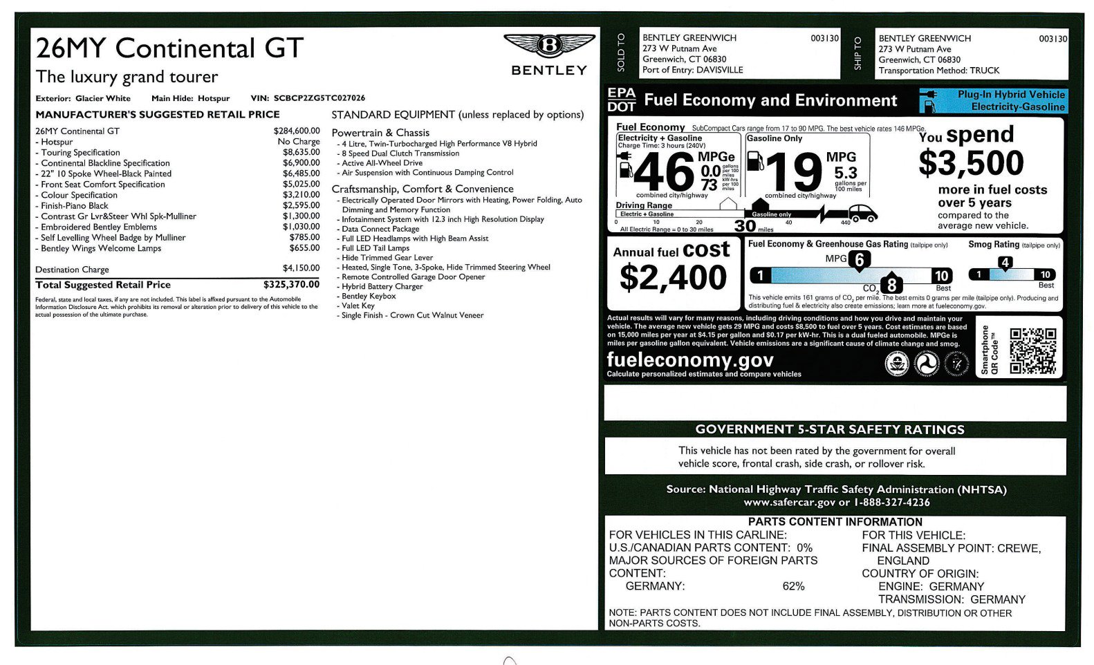 New 2026 Bentley Continental GT AWD/4WD image 26