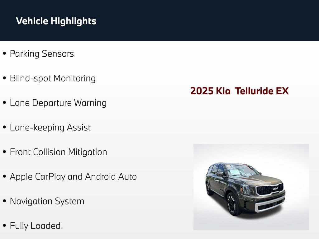 Used 2025 Kia Telluride EX w/ EX Captain's Chair Package FWD image 5