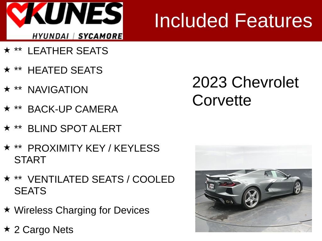 Used 2023 Chevrolet Corvette Stingray Preferred Conv w/ Z51 Performance Package image 2
