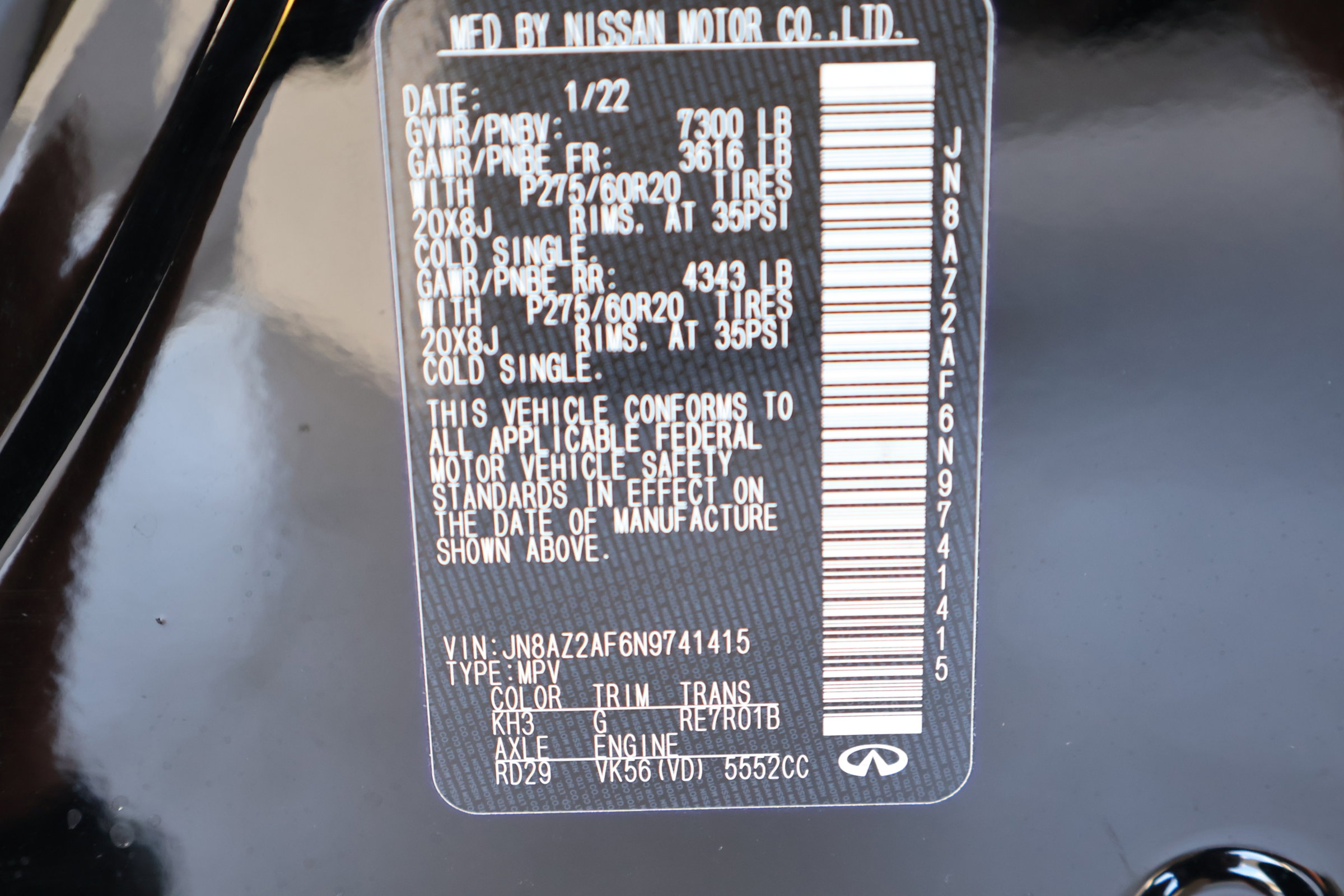 Certified 2022 INFINITI QX80 Luxe w/ Cargo Package image 31