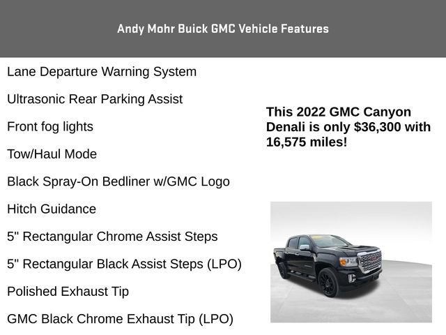 Used 2022 GMC Canyon Denali w/ Denali Black Edition Package image 16