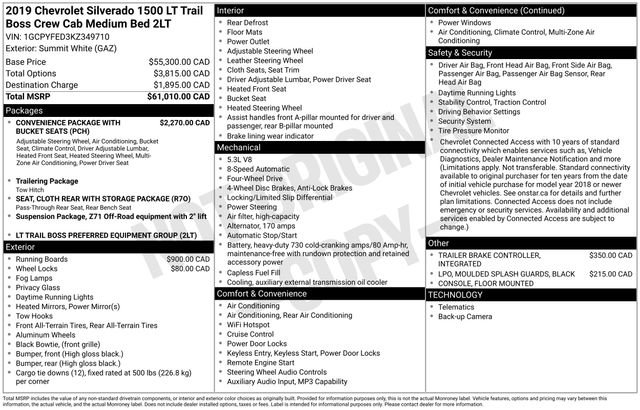 Used 2019 Chevrolet Silverado 1500 LT Trail Boss