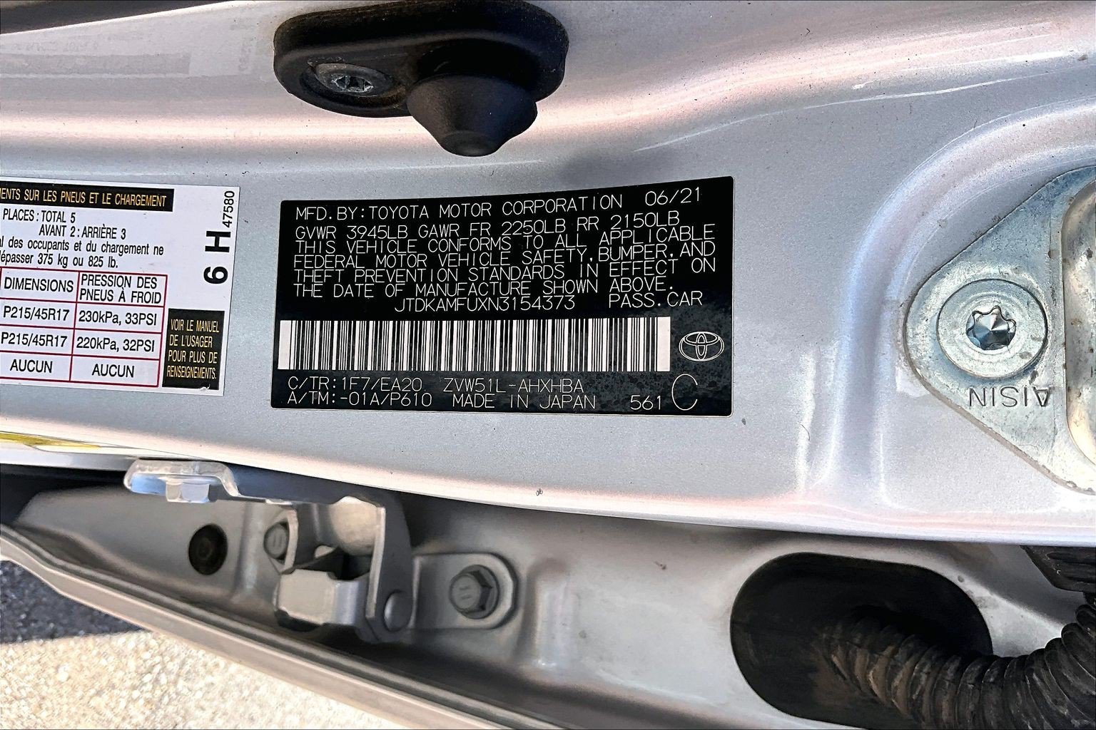 Used 2022 Toyota Prius XLE FWD image 33