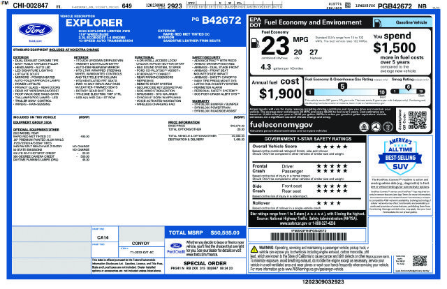Used 2023 Ford Explorer Limited AWD/4WD image 35