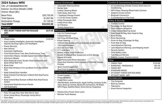 Used 2024 Subaru WRX image 20