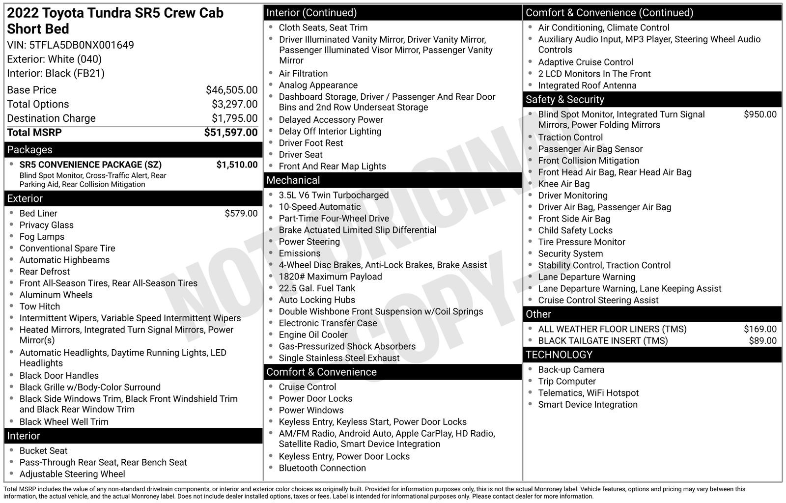 Used 2022 Toyota Tundra SR5 w/ SR5 Convenience Package image 6