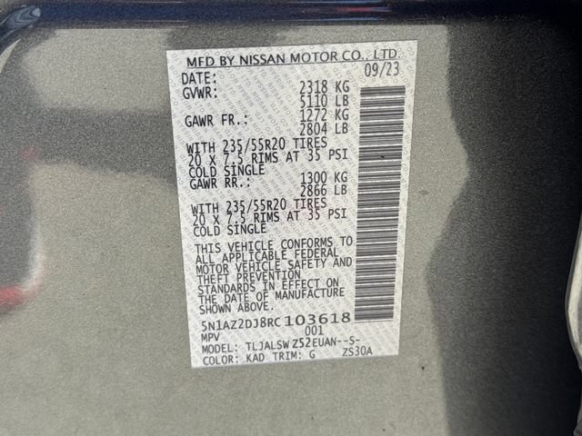 Used 2024 Nissan Murano Platinum w/ Cargo Package FWD image 32