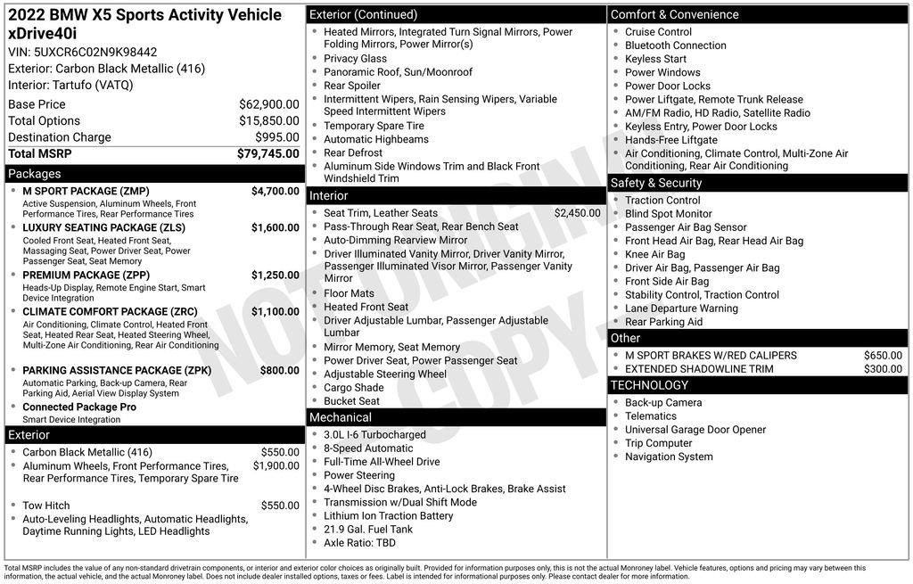 Used 2022 BMW X5 xDrive40i w/ M Sport Package image 24