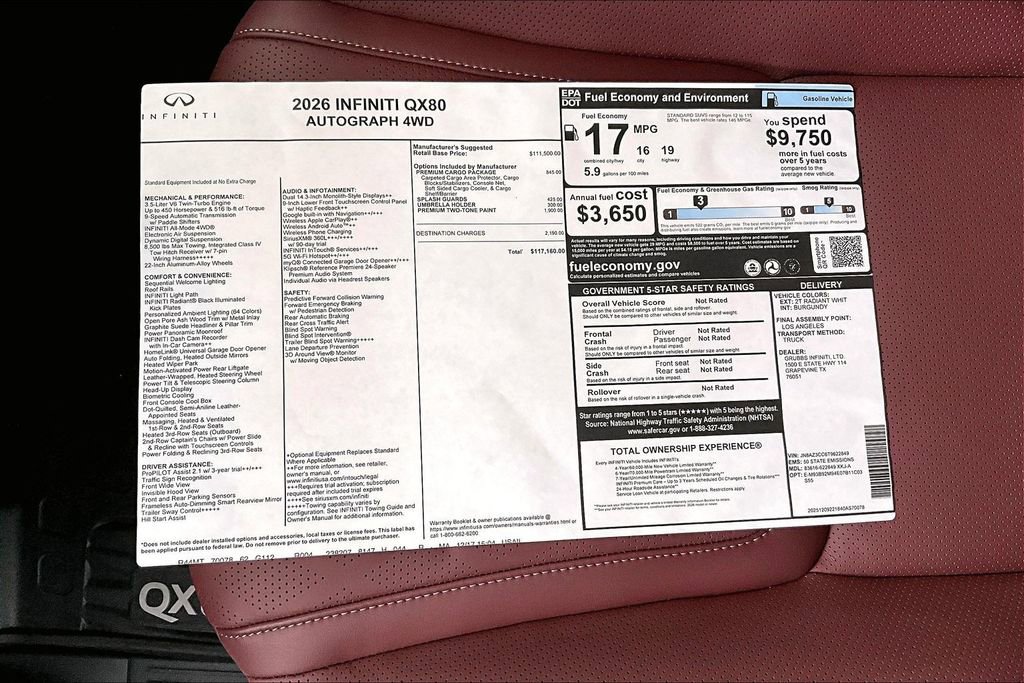 New 2026 INFINITI QX80 Autograph w/ Premium Cargo Package image 28
