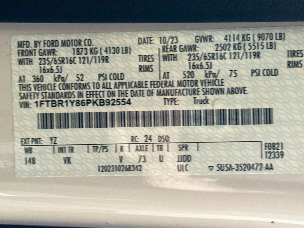 Used 2023 Ford Transit 250 Low Roof w/ Load Area Protection Package RWD image 20