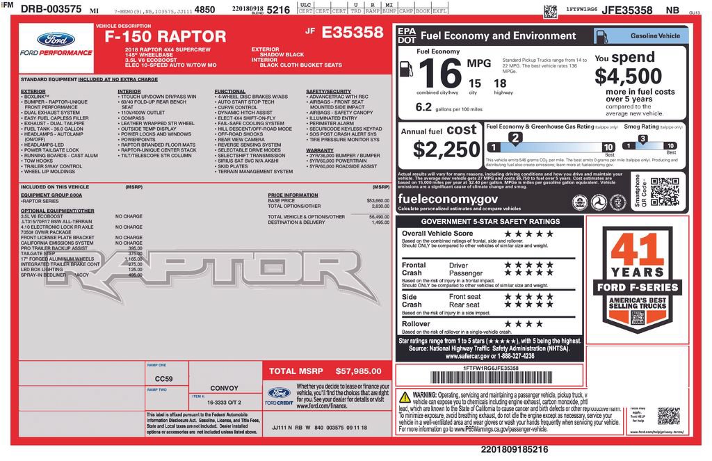 Used 2018 Ford F150 Raptor AWD/4WD image 38