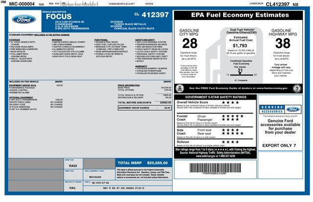 Used 2012 Ford Focus SE FWD image 35