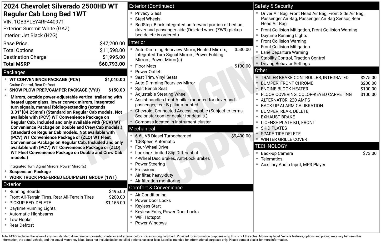 New 2024 Chevrolet Silverado 2500 W/T w/ WT Convenience Package AWD/4WD image 14