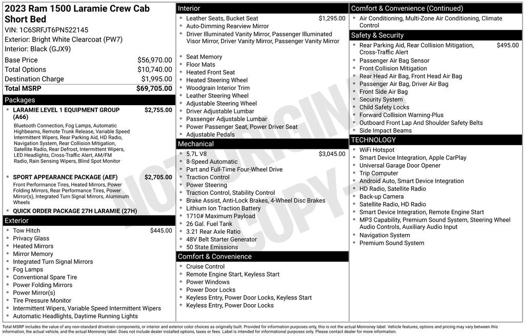 Used 2023 RAM 1500 Laramie AWD/4WD image 6