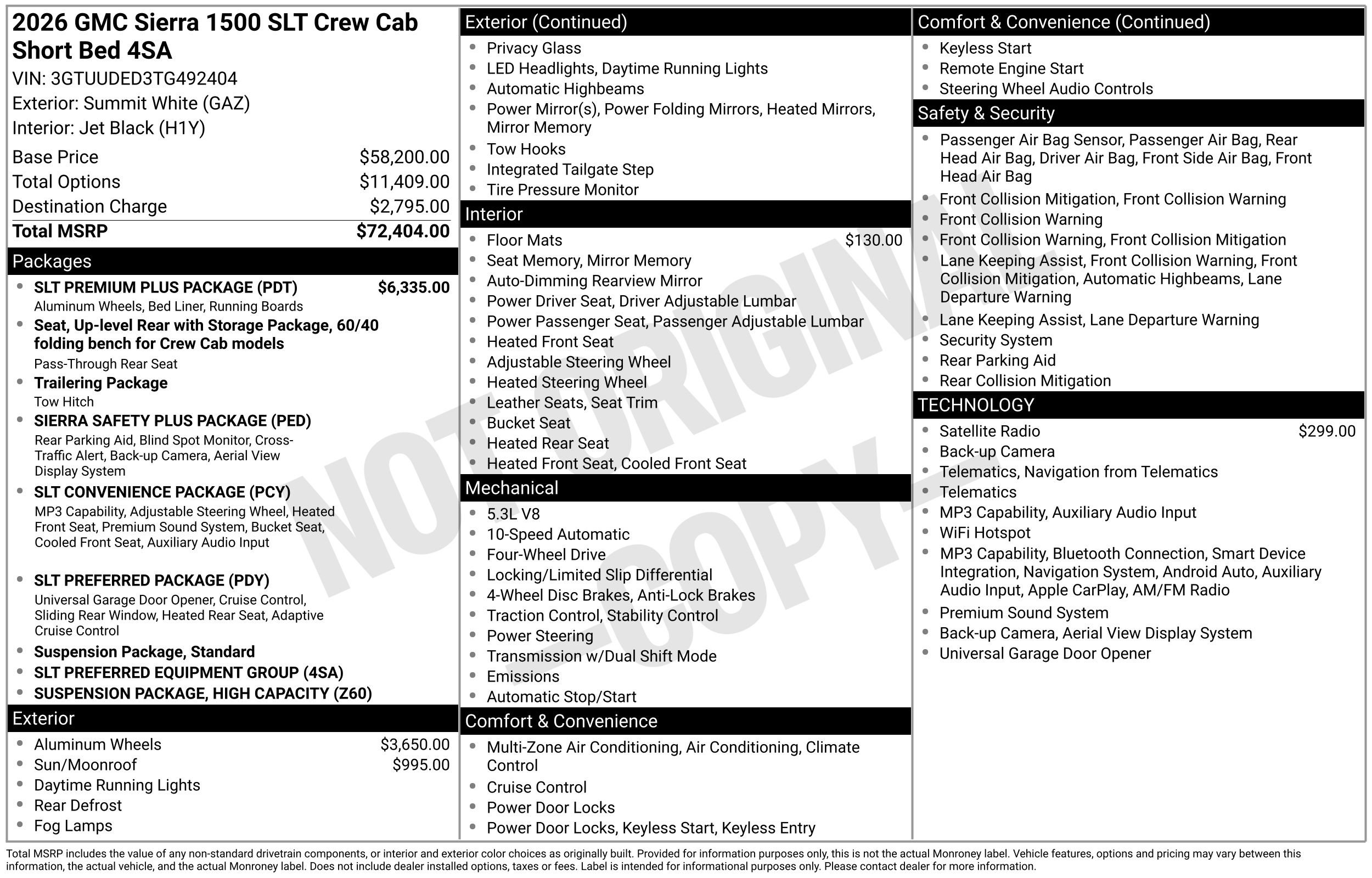 New 2026 GMC Sierra 1500 SLT w/ SLT Premium Plus Package AWD/4WD image 3