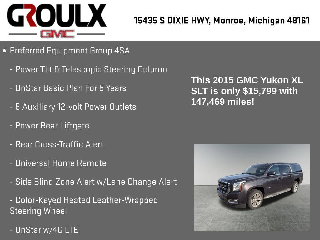 Used 2015 GMC Yukon XL SLT w/ HD Trailering Package AWD/4WD image 15
