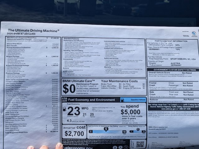 New 2026 BMW X7 xDrive40i image 18