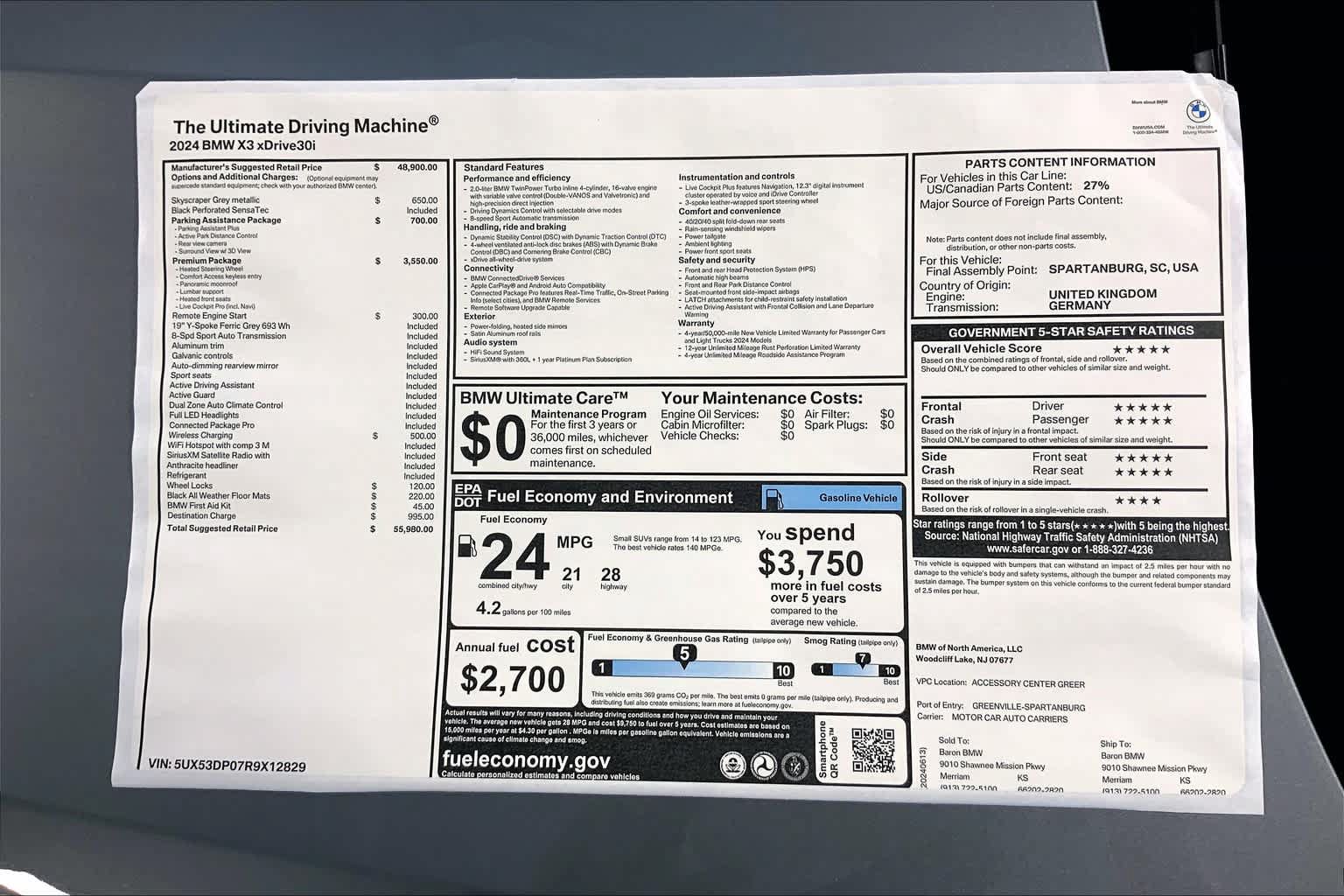 New 2024 BMW X3 xDrive30i w/ Premium Package AWD/4WD image 22