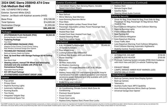Used 2024 GMC Sierra 2500 AT4 w/ AT4 Premium Plus Package AWD/4WD image 14
