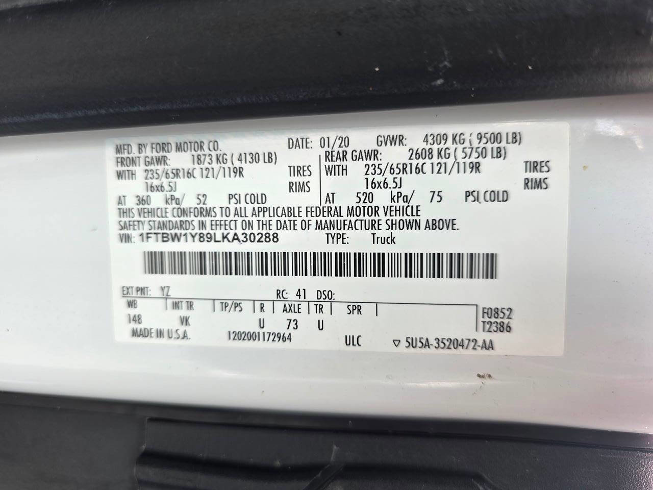 Used 2020 Ford Transit 350 Low Roof w/ Load Area Protection Package RWD image 25