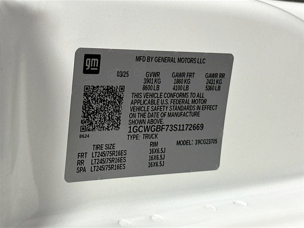 New 2025 Chevrolet Express 2500 Extended w/ Driver Convenience Package image 29