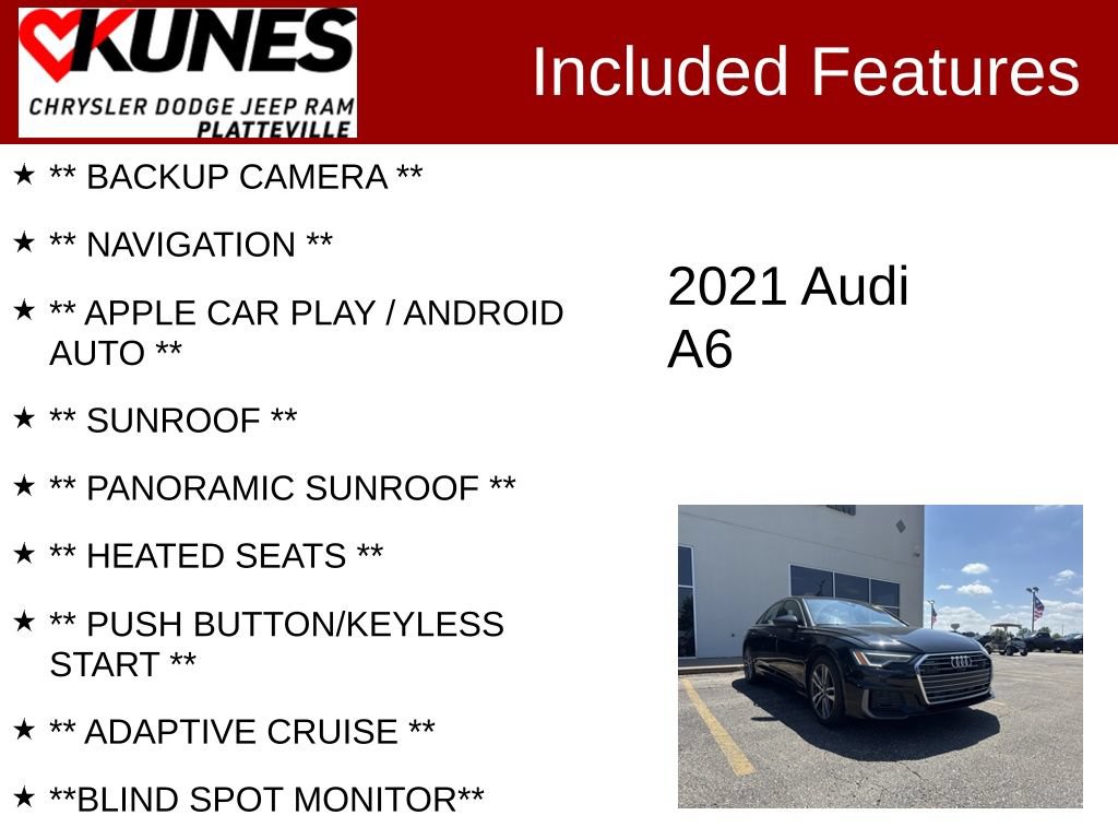 Used 2021 Audi A6 Premium Plus w/ Premium Plus Package AWD/4WD image 2