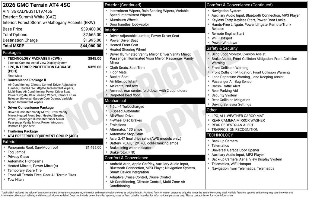 New 2026 GMC Terrain AT4 w/ Technology Package II image 40