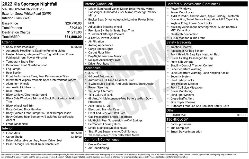 Used 2022 Kia Sportage Nightfall Edition image 6