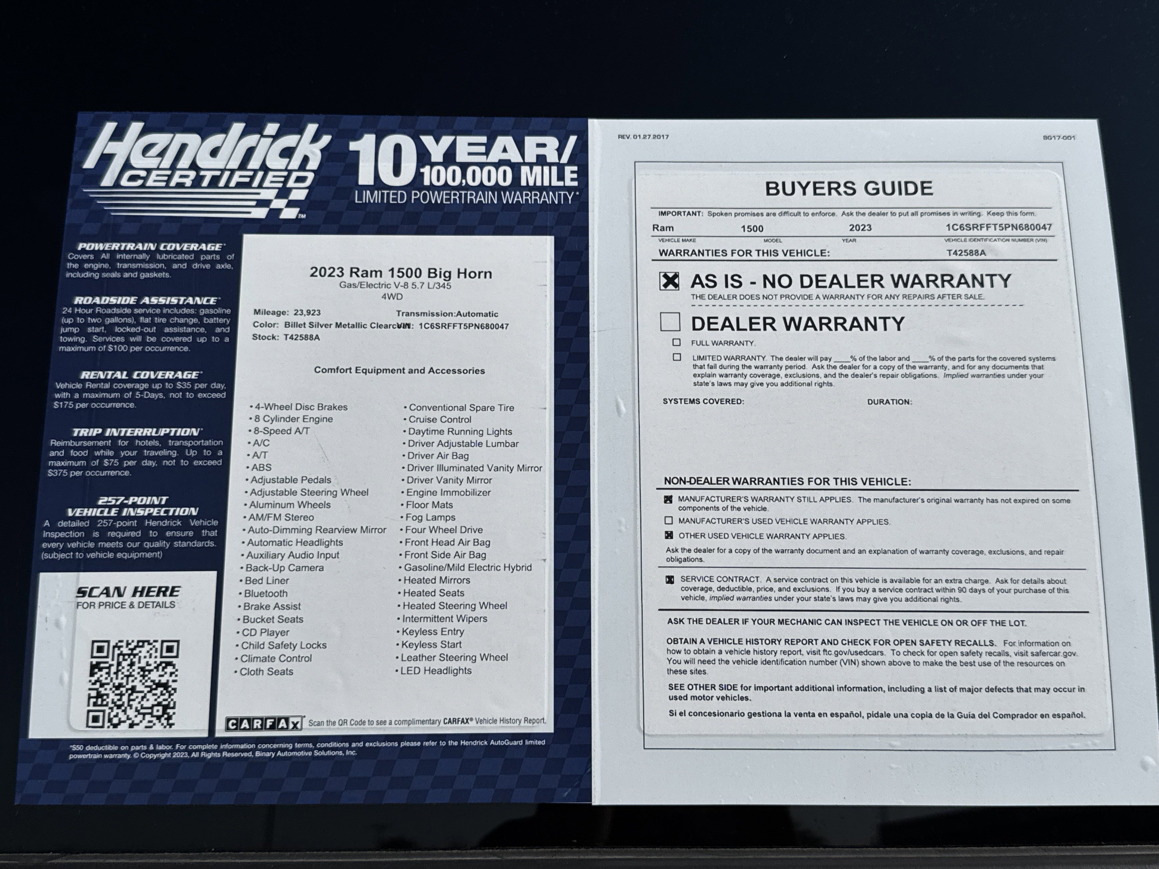 Used 2023 RAM 1500 Big Horn AWD/4WD image 39
