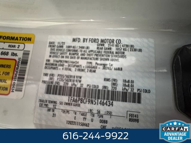 Used 2022 Ford Mustang GT w/ Equipment Group 301A RWD image 27