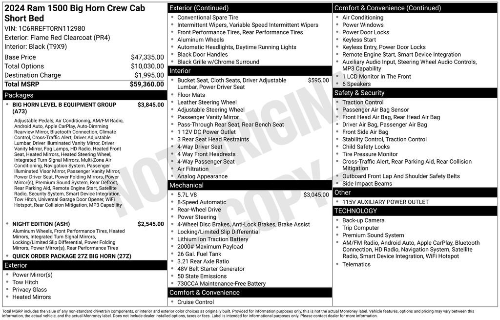 Used 2024 RAM 1500 Big Horn RWD image 10