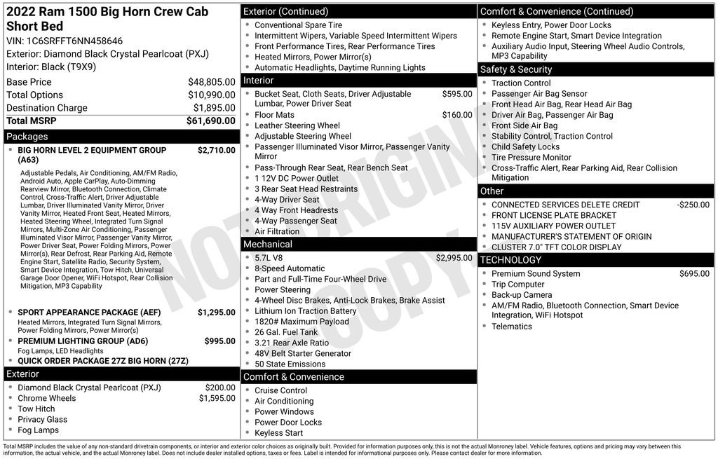 Used 2022 RAM 1500 Big Horn AWD/4WD image 3