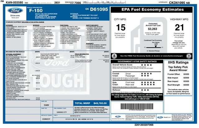 Used 2012 Ford F150 Lariat w/ Lariat Chrome Pkg image 37