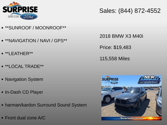 Used 2018 BMW X3 M40i AWD/4WD image 17