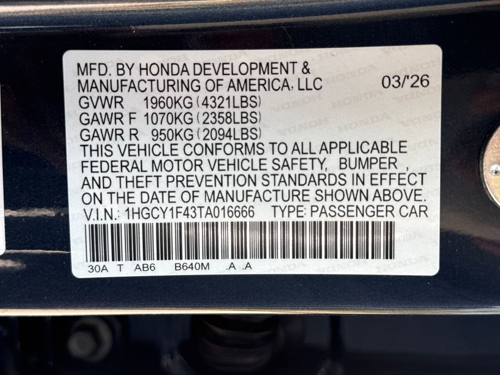 New 2026 Honda Accord SE image 33