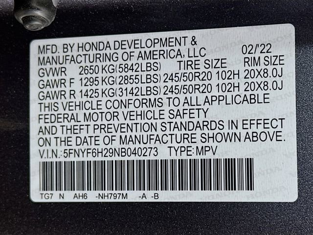 Certified 2022 Honda Pilot Special Edition image 36