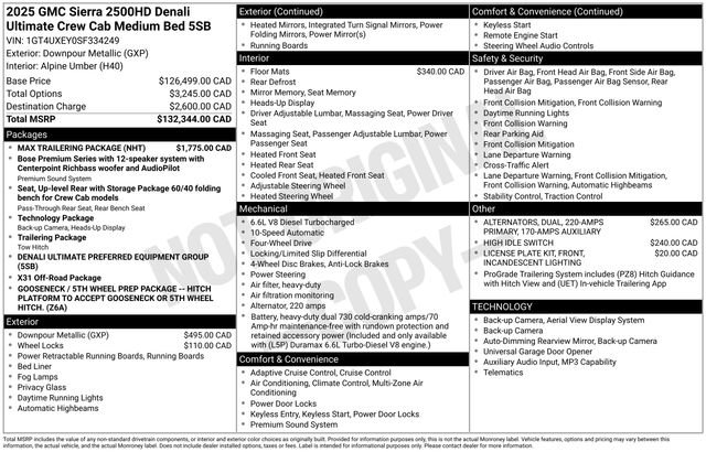 Used 2025 GMC Sierra 2500 Denali Ultimate w/ Max Trailering Package AWD/4WD image 1