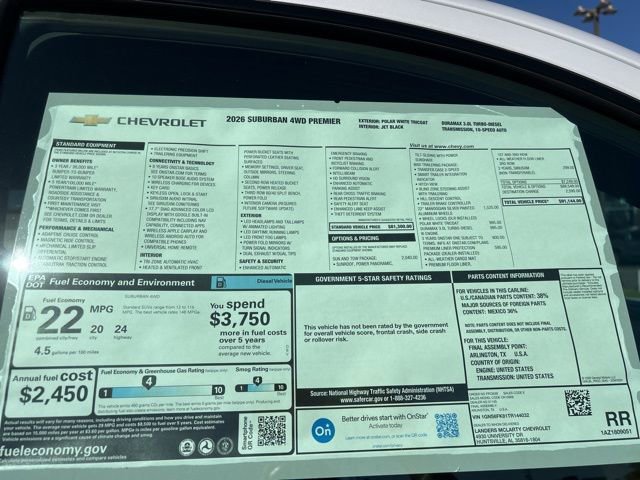 New 2026 Chevrolet Suburban Premier w/ Sun And Tow Package image 37