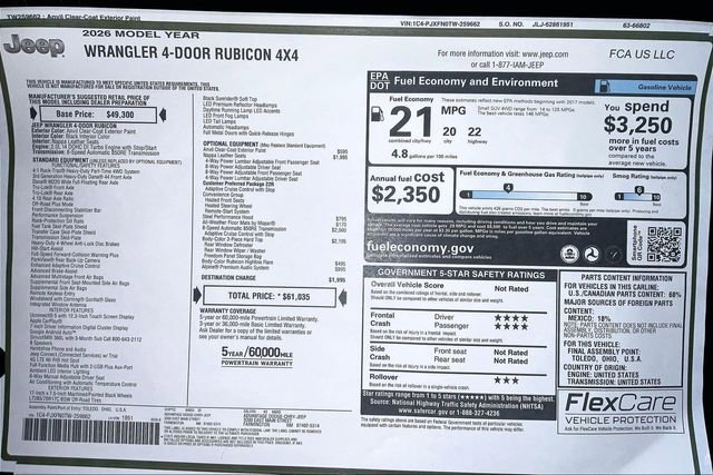 New 2026 Jeep Wrangler Unlimited Rubicon image 22