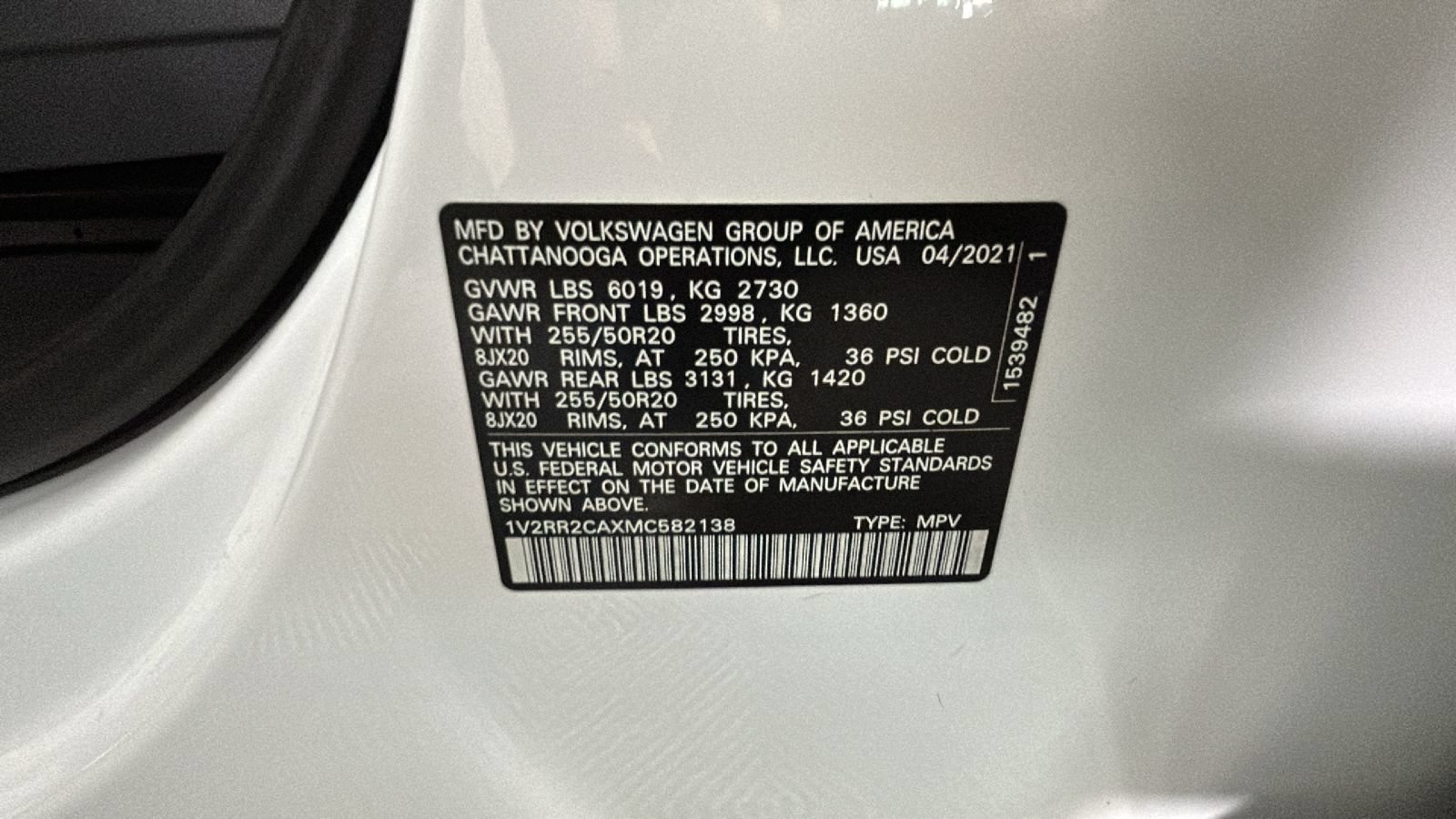 Used 2021 Volkswagen Atlas SE w/ Panoramic Sunroof Package AWD/4WD image 30