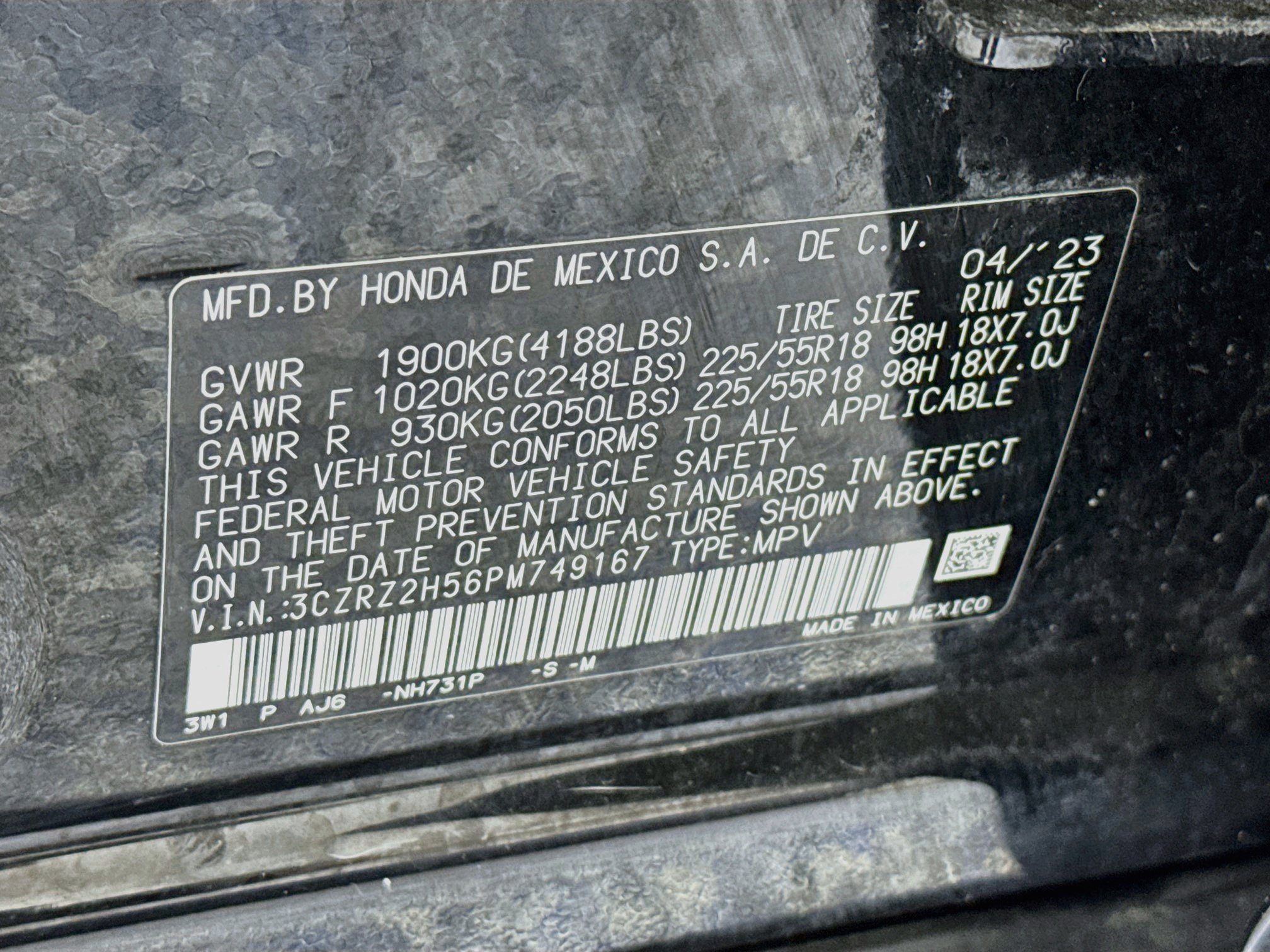 Certified 2023 Honda HR-V Sport image 30