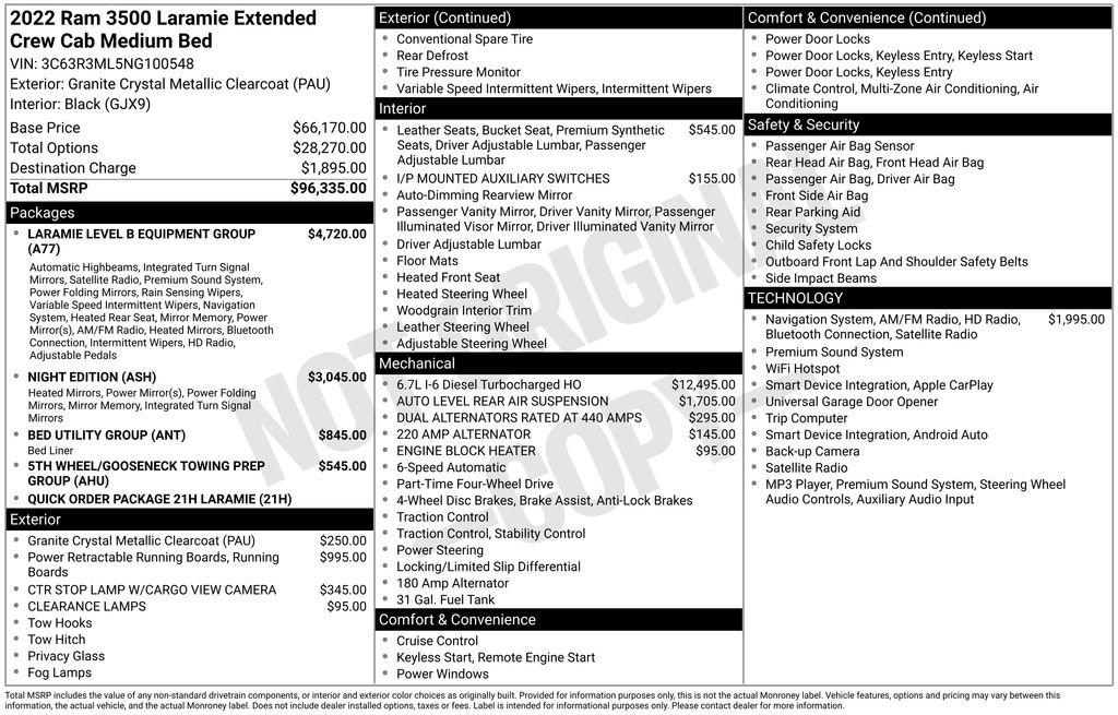 Certified 2022 RAM 3500 Laramie AWD/4WD image 8