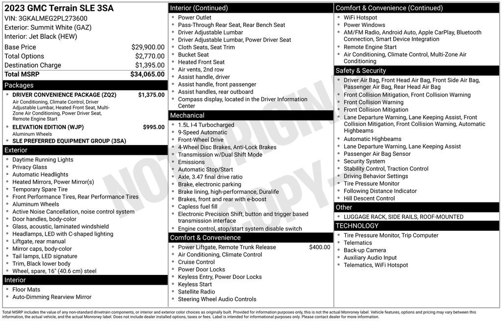 Used 2023 GMC Terrain SLE w/ Driver Convenience Package image 31