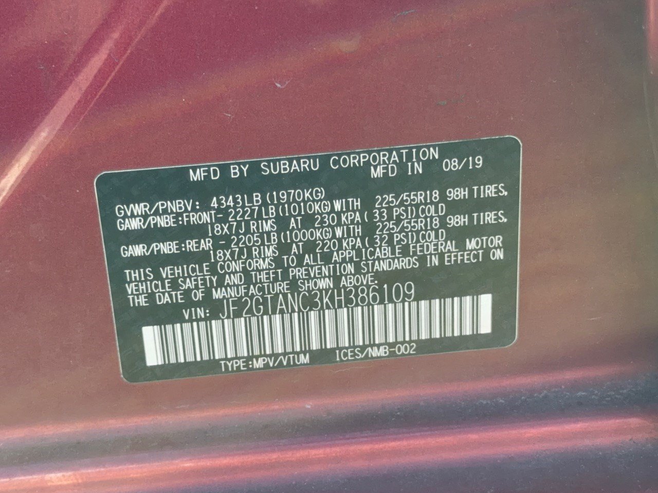 Used 2019 Subaru Crosstrek 2.0i Limited w/ Moonroof Package w/Navigation AWD/4WD image 32