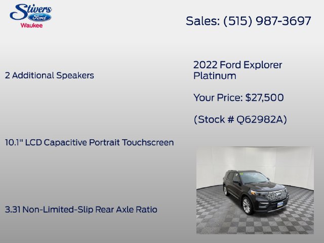 Used 2022 Ford Explorer Platinum w/ Equipment Group 601A AWD/4WD image 16