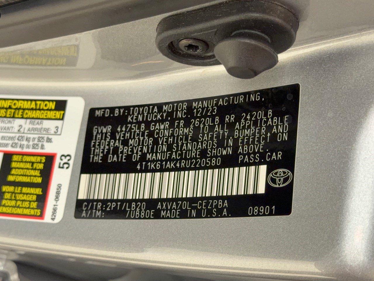 Used 2024 Toyota Camry XSE FWD image 32