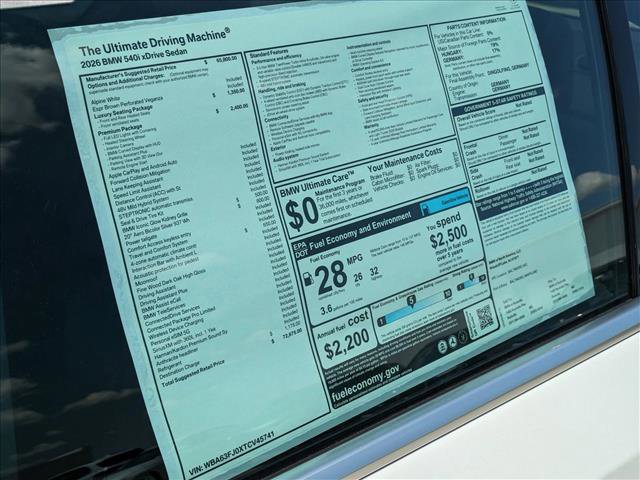 Used 2026 BMW 540i xDrive w/ Premium Package image 19
