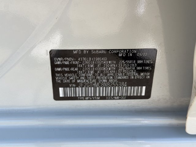 Certified 2022 Subaru Crosstrek 2.5i Limited AWD/4WD image 30