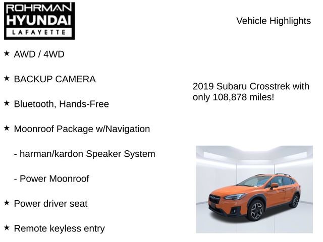 Used 2019 Subaru Crosstrek 2.0i Limited w/ Moonroof Package w/Navigation AWD/4WD image 7
