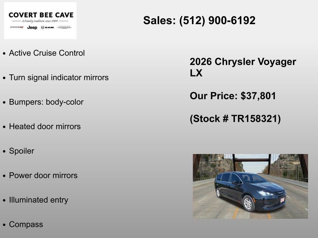 New 2026 Chrysler Voyager LX FWD image 12